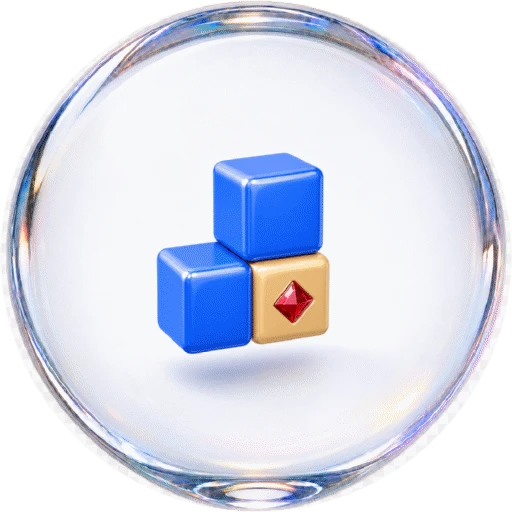 Block Puzzle glass orb