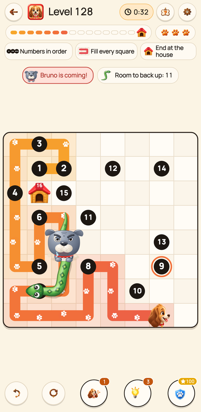 Real Pup Path level 128 with Bruno, Sly and a timer